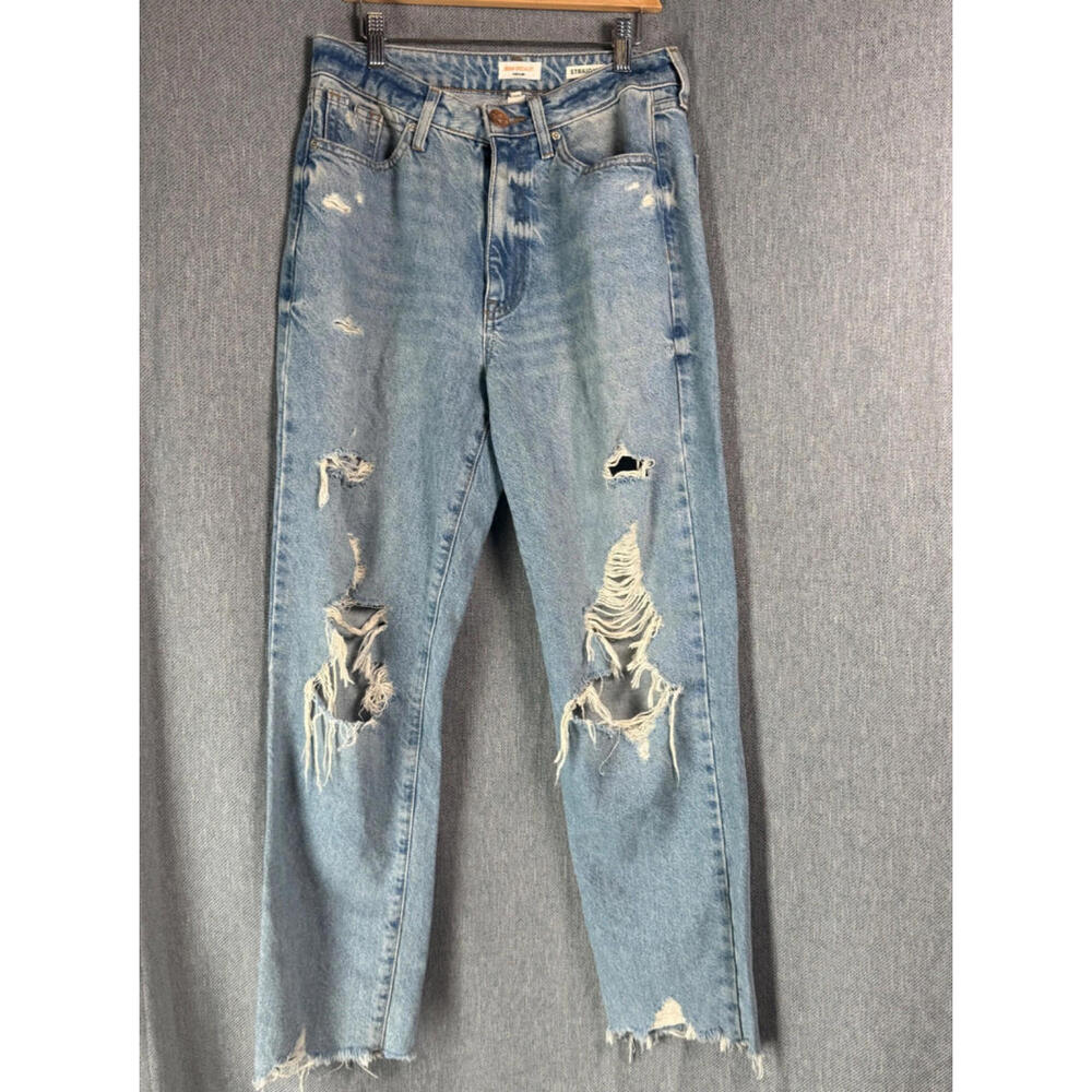 River Island Women’s Size 4R Distressed Mid Rise Jeans Medium Blue Light